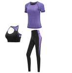 Quick dry women sportswear 4PCS set fitness gym yoga clothing