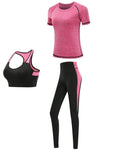 Quick dry women sportswear 4PCS set fitness gym yoga clothing