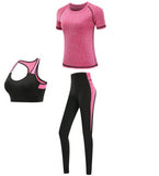 Quick dry women sportswear 4PCS set fitness gym yoga clothing