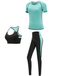 Quick dry women sportswear 4PCS set fitness gym yoga clothing