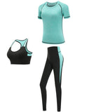 Quick dry women sportswear 4PCS set fitness gym yoga clothing