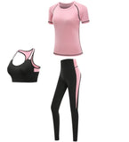 Quick dry women sportswear 4PCS set fitness gym yoga clothing