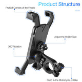 Bicycle Phone Holder For iPhone Samsung Motorcycle Mobile Cellphone Holder