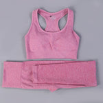 Women Seamless Yoga Set Fitness Sports Suits GYM Cloth Yoga Long Sleeve Shirts