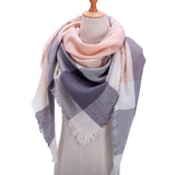 spring winter women scarf plaid warm cashmere scarves shawls luxury brand neck bandana  pashmina lady wrap