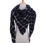 spring winter women scarf plaid warm cashmere scarves shawls luxury brand neck bandana  pashmina lady wrap