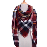 spring winter women scarf plaid warm cashmere scarves shawls luxury brand neck bandana  pashmina lady wrap