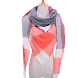 spring winter women scarf plaid warm cashmere scarves shawls luxury brand neck bandana  pashmina lady wrap