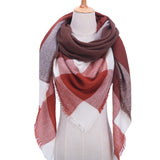 spring winter women scarf plaid warm cashmere scarves shawls luxury brand neck bandana  pashmina lady wrap