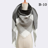 spring winter women scarf plaid warm cashmere scarves shawls luxury brand neck bandana  pashmina lady wrap