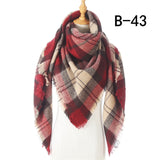 spring winter women scarf plaid warm cashmere scarves shawls luxury brand neck bandana  pashmina lady wrap