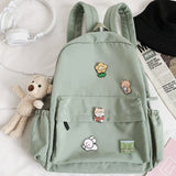 Women Nylon Cute   Women Backpack Bear Female Student College School Bag