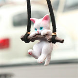 Car Pendant Creative Cute Branch Cat Rearview Mirror Pendant Car Interior Decoration