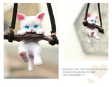 Car Pendant Creative Cute Branch Cat Rearview Mirror Pendant Car Interior Decoration