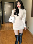 Knitting Robe Vertigos Elastic Bodycon Women Summer Sexy Slim Dresses