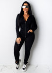 Fashion Hooded Two Piece Set Pants Suit Sportwear Tracksuit Women Outfits