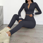 Seamless Suit Sportwear Workout Gym Running Tracksuit