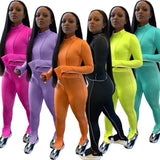 Two Piece Tracksuit Women Sportwear Crop Top and Leggings Pants fitness