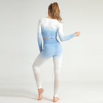 New Women Seamless Sport Suit 2 Piece Set Fitness yoga workout gym