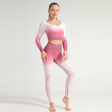 New Women Seamless Sport Suit 2 Piece Set Fitness yoga workout gym