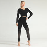 New Women Seamless Sport Suit 2 Piece Set Fitness yoga workout gym