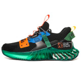 Waterproof Men's Running Shoes Leather Sneakers