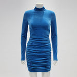 Dresses Female Velvet Sheath Dress Robes Vestido