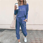 Two Piece Set Women Hoodies and Pants Female