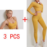 Women Seamless Yoga gym fitness workout set