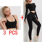 Women Seamless Yoga gym fitness workout set