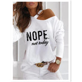 T-shirt Fashion Letter Printed Top Round Neck Funny T-shirt