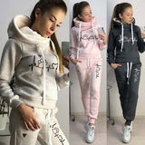 Casual 2 Piece Set Women Tracksuit Autumn Spring Hoodies