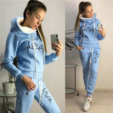 Casual 2 Piece Set Women Tracksuit Autumn Spring Hoodies