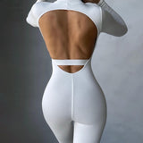 Skinny Zip Up Workout Clothes Female Baddie Rompers Streetwear