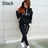 Two Piece Set Women Hoodies and Pants Female