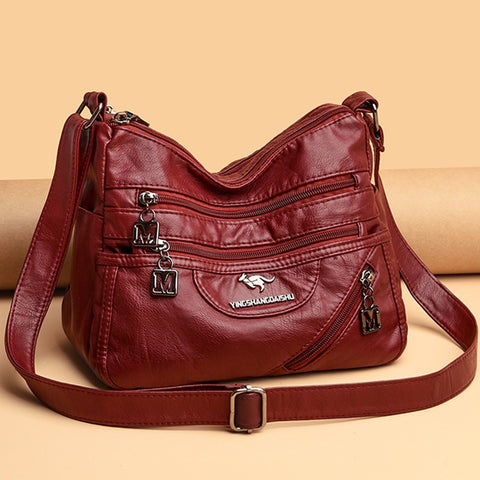 High Quality Soft Leather Luxury Purses and Handbags  Women Backpack