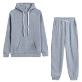 Hoodies+Pants Sport Suit Female Winter Warm Sweatshirt Suit for Woman