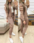 Long Pants Sports Suit Female Sweatshirt Sportswear Suit For Woman