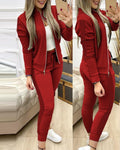 Long Pants Sports Suit Female Sweatshirt Sportswear Suit For Woman