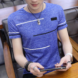 Summer Cool Tee Male Slim Casual Boys Tee Shirt Homme 4XL