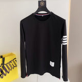 new High Quality Korean Style Black Fashion Striped Tops t-shirt