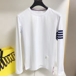 new High Quality Korean Style Black Fashion Striped Tops t-shirt